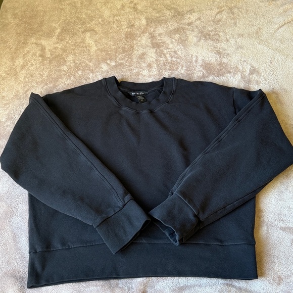Athleta Charcoal Crewneck Pullover - Picture 1 of 7